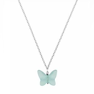 Lalique Lagoon Butterfly Sterling Silver Necklace